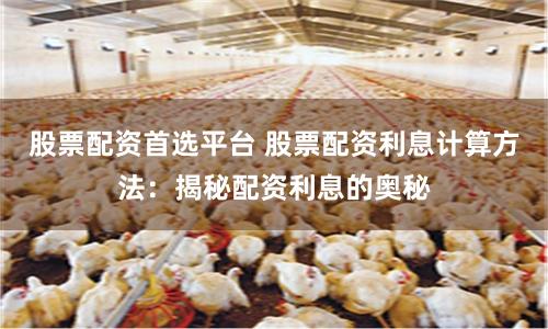 股票配资首选平台 股票配资利息计算方法：揭秘配资利息的奥秘